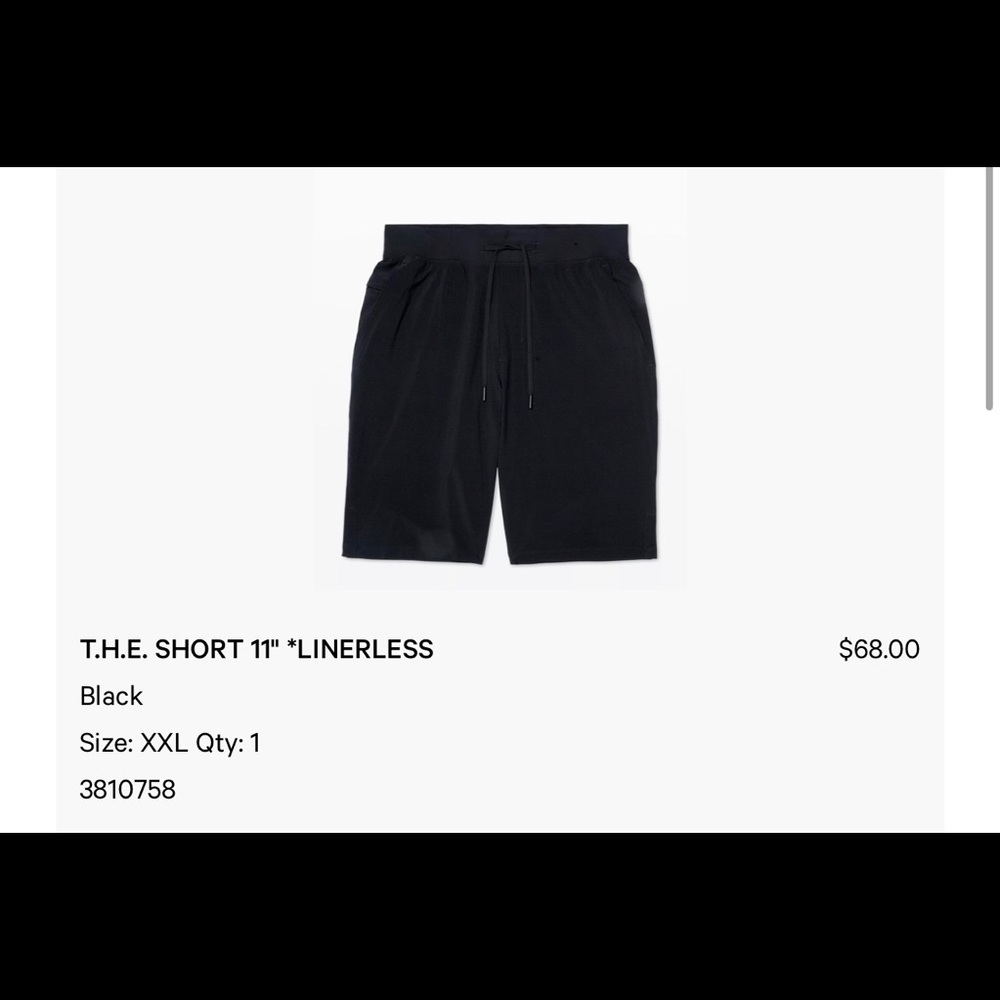 Lululemon THE short 11” liner less
